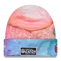 Indianapolis Colts Pink Tie Dye 2022 NFL Cuffed Crucial Catch Knit Beanie Hat