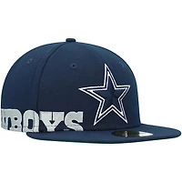 Dallas Cowboys Navy Side Split Green UV NFL 59FIFTY Fitted Hat