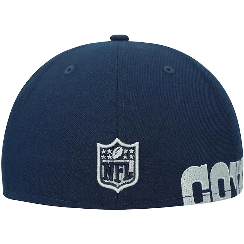 Dallas Cowboys Navy Side Split Green UV NFL 59FIFTY Fitted Hat
