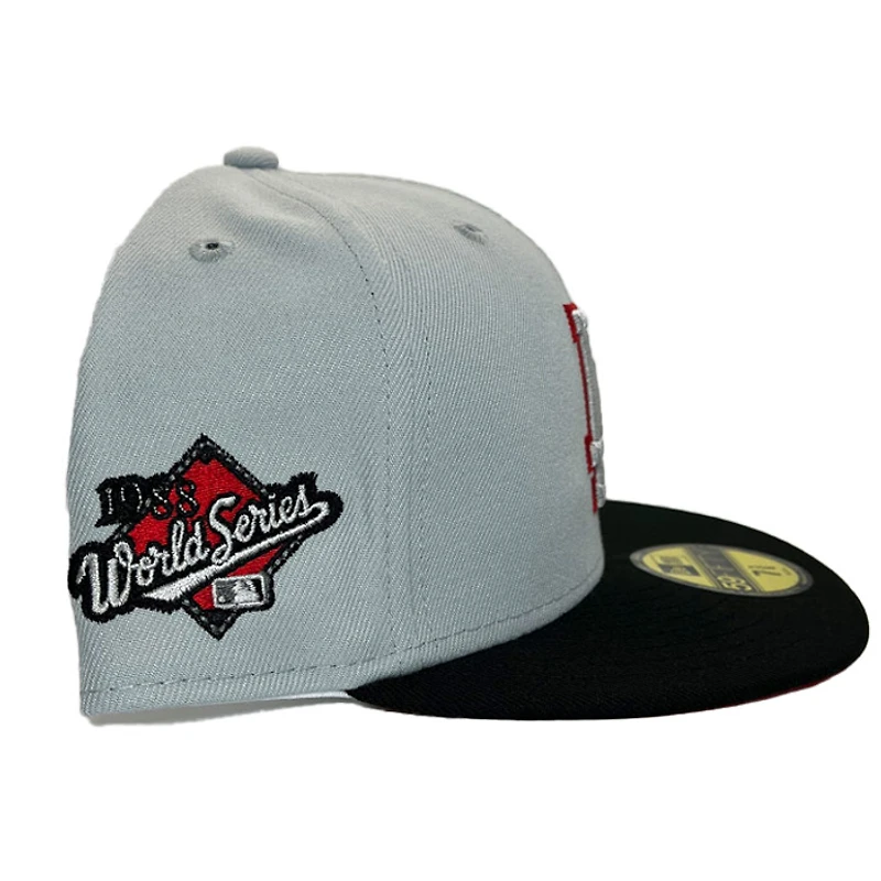 Los Angeles Dodgers Gray Lunar Dust 1988 WS Patch Red UV 59FIFTY Fitted Hat
