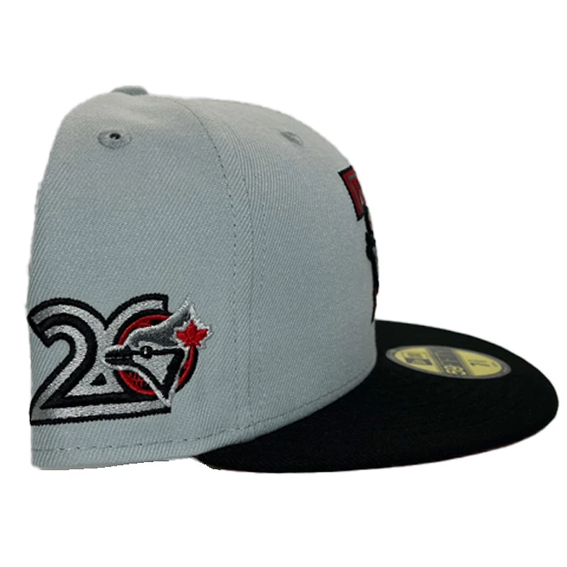 Toronto Blue Jays Gray Lunar Dust 20th Anniversary Patch Red UV 59FIFTY Fitted Hat