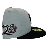 Toronto Blue Jays Gray Lunar Dust 20th Anniversary Patch Red UV 59FIFTY Fitted Hat