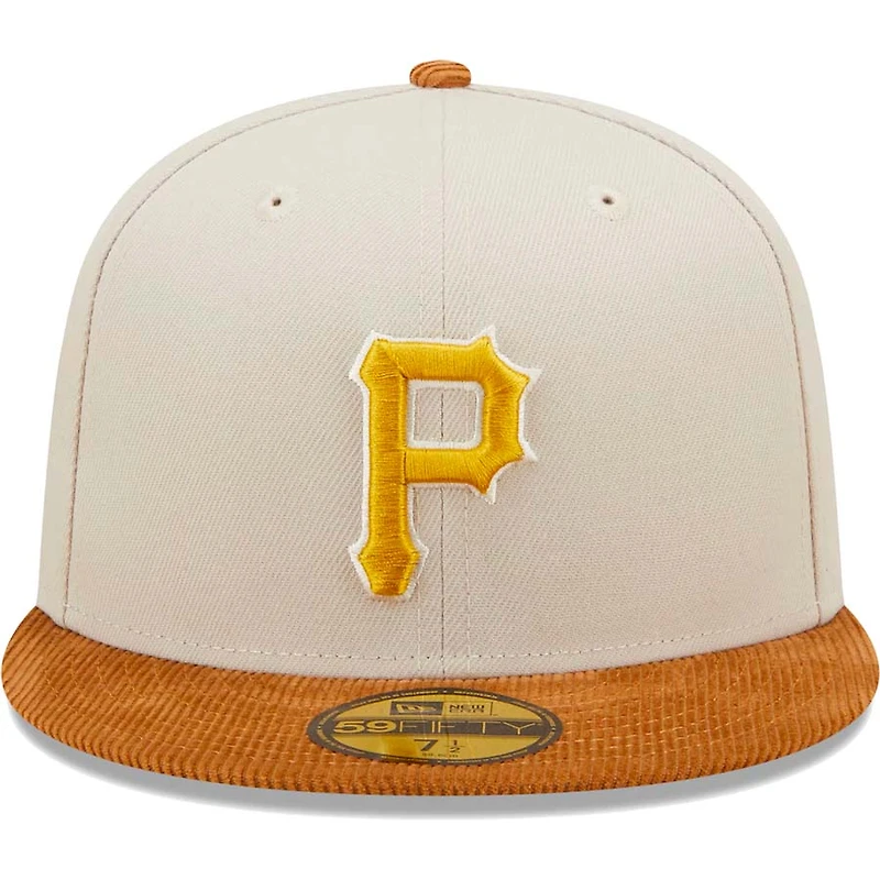 Pittsburgh Pirates Cream 76th WS Patch Brown Corduroy Visor Dark Green UV 59FIFTY Fitted Hat
