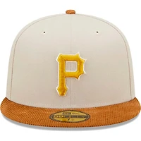 Pittsburgh Pirates Cream 76th WS Patch Brown Corduroy Visor Dark Green UV 59FIFTY Fitted Hat