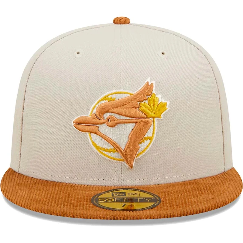 Toronto Blue Jays Cream 1993 WS Patch Brown Corduroy Visor Dark Green UV 59FIFTY Fitted Hat