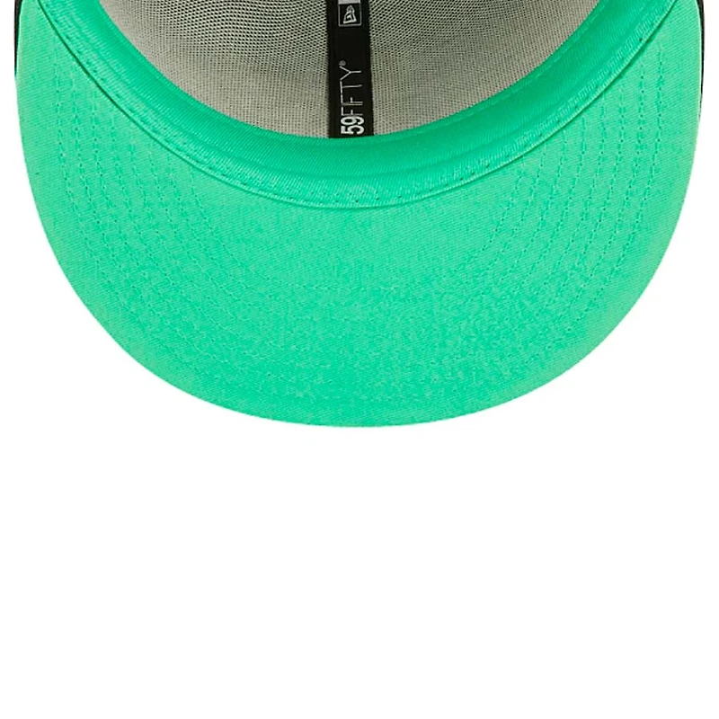 Oakland Athletics Black 1974 WS Patch Citrus Pop UV 59FIFTY Fitted Hat