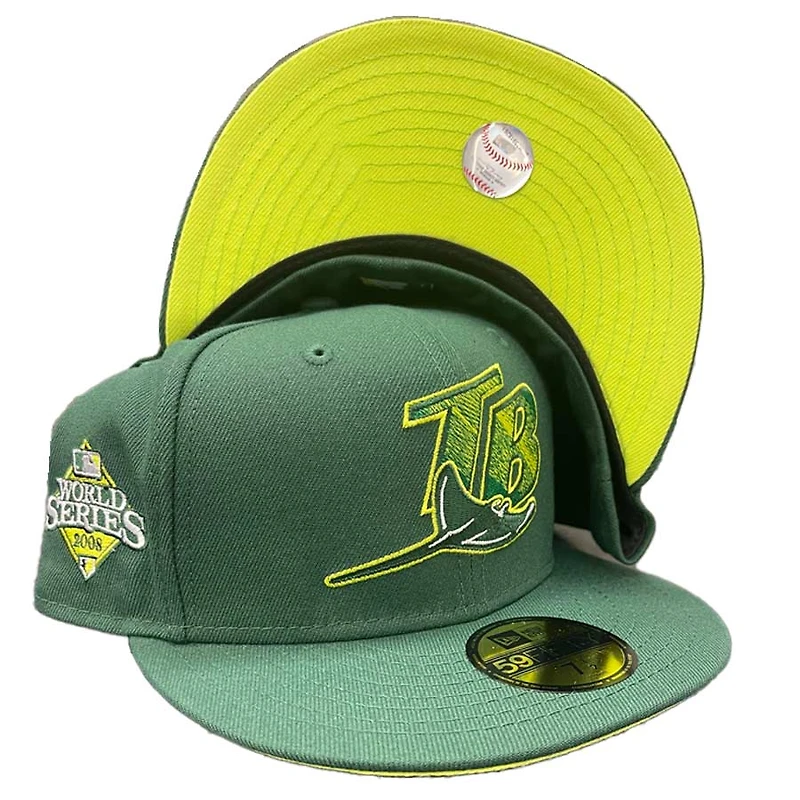 Tampa Bay Rays 420 Green 2008 WS Patch Lime UV Annual Clearance 59FIFTY Fitted Hat