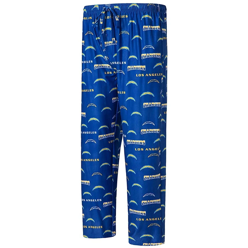 Los Angeles Chargers Concepts Sport Breakthrough Allover Print Knit Sleep Pants