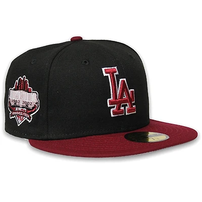 Los Angeles Dodgers Black Cardinal Red Two Tone 40th Anniversary Patch Gray UV 59FIFTY Fitted Hat