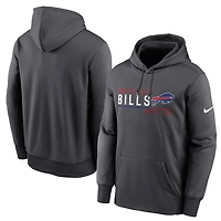 Buffalo Bills Anthracite Nike Prime Logo Name Split Pullover Hoodie