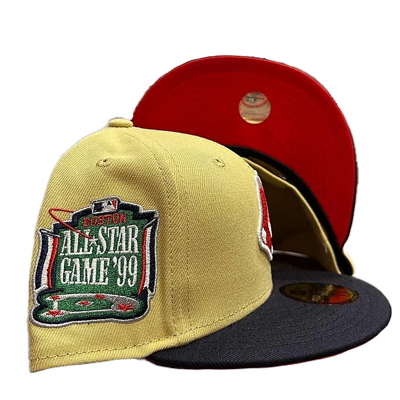 Boston Red Sox Two Tone Vegas Gold 1999 ASG Patch UV 59FIFTY Fitted Hat