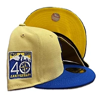 Seattle Mariners Two Tone Vegas Gold 40th Anniversary Patch Yellow UV 59FIFTY Fitted Hat
