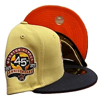 Houston Astros Two Tone Vegas Gold 45th Anniversary Patch Orange UV 59FIFTY Fitted Hat