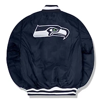 Seattle Seahawks x Alpha Industries MA-1 New Era Navy Reversible Bomber Jacket