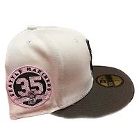 Seattle Mariners Chrome Two Tone 35th Anniversary Patch Pink UV 59FIFTY Fitted Hat