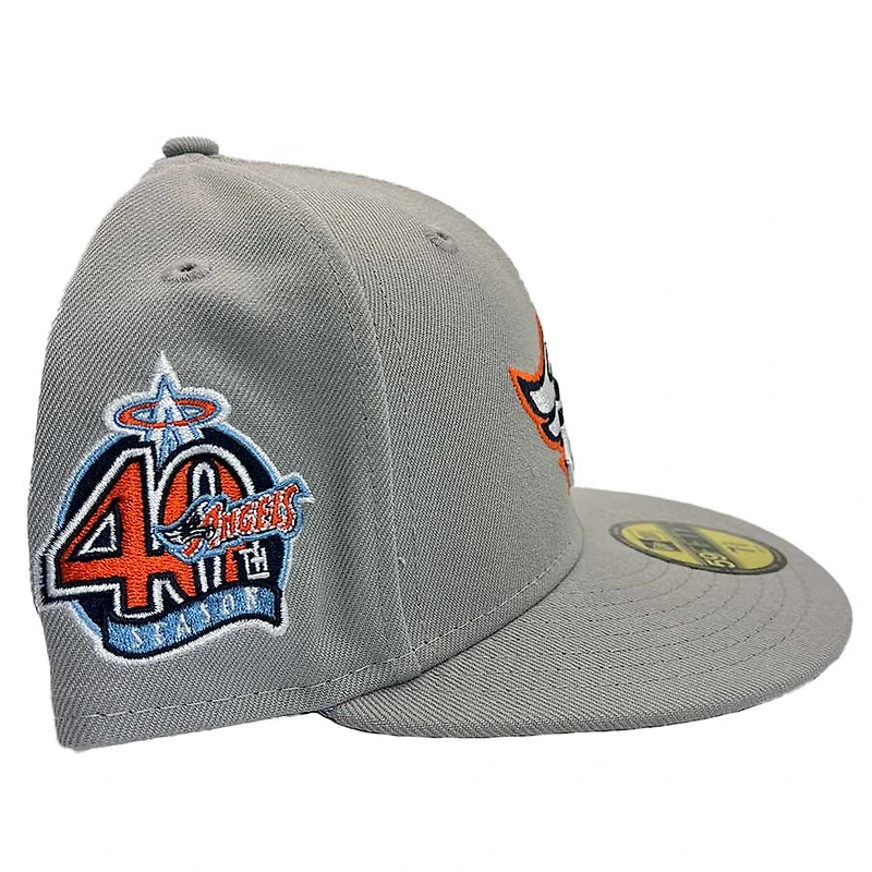 Anaheim Angels Orange Slice 40th Anniversary Patch Blue UV 59FIFTY Fitted Hat