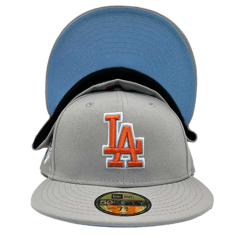 Los Angeles Dodgers Orange Slice 50th Anniversary Patch Blue UV 59FIFTY Fitted Hat