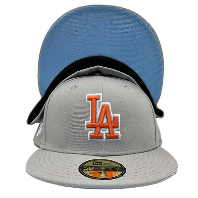 Los Angeles Dodgers Orange Slice 50th Anniversary Patch Blue UV 59FIFTY Fitted Hat