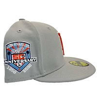 Los Angeles Dodgers Orange Slice 50th Anniversary Patch Blue UV 59FIFTY Fitted Hat