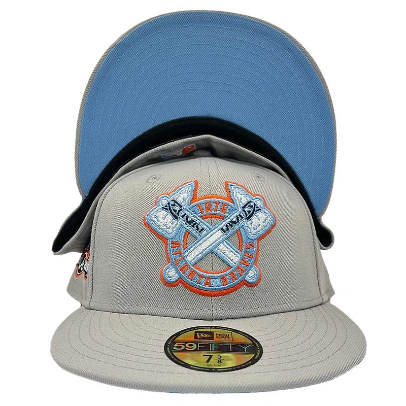 Atlanta Braves Orange Slice Turner Field Final Season Patch Blue UV 59FIFTY Fitted Hat