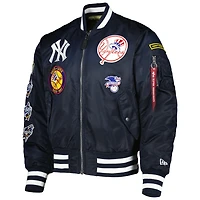 New York Yankees x Alpha Industries Era White Reversible Full Zip Bomber Jacket