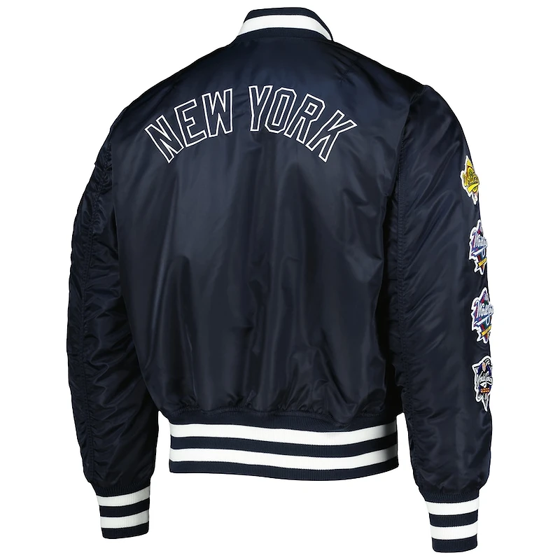 New York Yankees x Alpha Industries Era White Reversible Full Zip Bomber Jacket