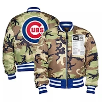 Chicago Cubs x Alpha Industries New Era Royal Reversible Full Zip Bomber Jacket