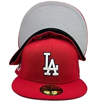 Los Angeles Dodgers Red Hot 50th Anniversary Patch Gray UV 59FIFTY Fitted Hat