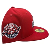Montreal Expos Red Hot 25th Anniversary Patch Gray UV 59FIFTY Fitted Hat