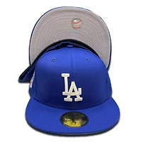 Los Angeles Dodgers Royal Blue 60th Anniversary Patch Gray UV 59FIFTY Fitted Hat