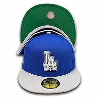 Los Angeles Dodgers Hip Hop Royal 2Tone 100th Anniversary Patch Green UV 59FIFTY Fitted Hat