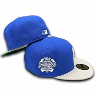 Los Angeles Dodgers Hip Hop Royal 2Tone 100th Anniversary Patch Green UV 59FIFTY Fitted Hat