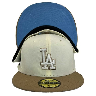 Los Angeles Dodgers Graham Cracker 50th Anniversary Patch Icy Blue UV 59FIFTY Fitted Hat