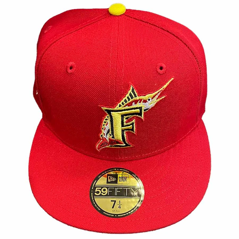 Florida Marlins Superhero Pt 1 10th Anniversary Patch Yellow UV 59FIFTY Fitted Hat