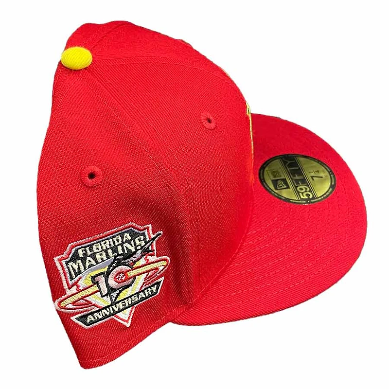 Florida Marlins Superhero Pt 1 10th Anniversary Patch Yellow UV 59FIFTY Fitted Hat