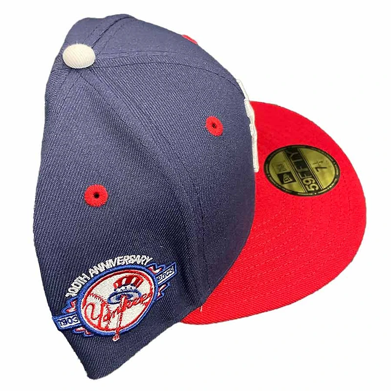 New York Yankees Superhero Pt 1 100th Anniversary Patch Gray UV 59FIFTY Fitted Hat