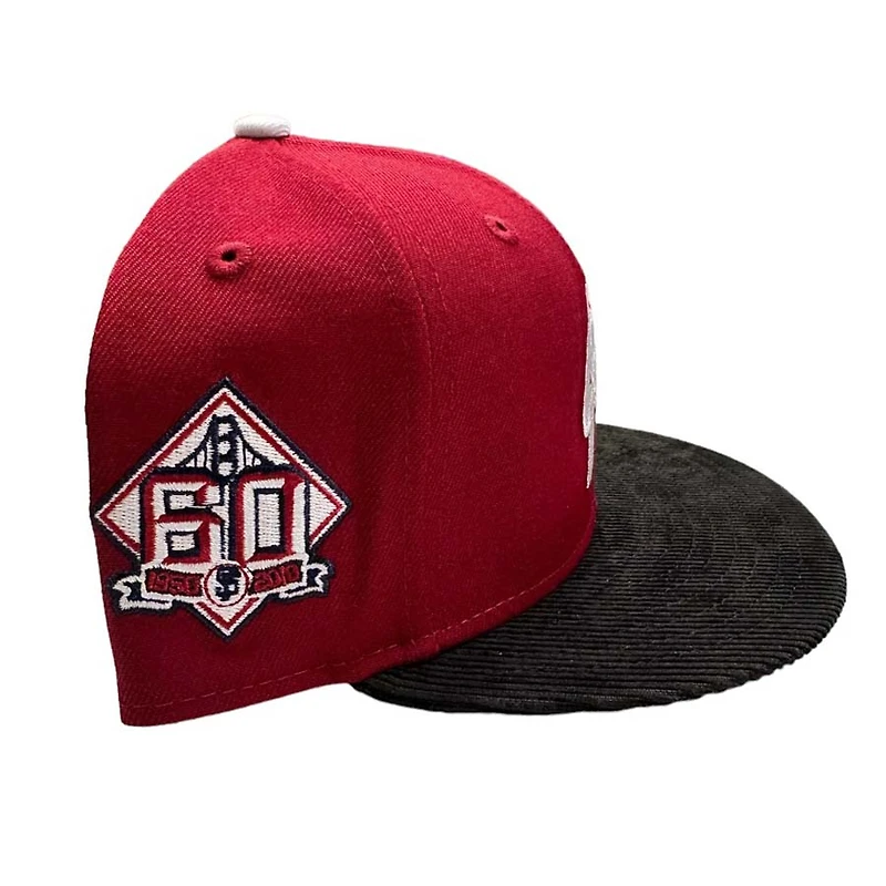 San Francisco Giants Two Tone Corduroy Brim 60th Anniversary Patch Navy UV 59FIFTY Fitted Hat