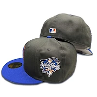 New York Mets Black Royal Two Tone 2000 WS Patch Gray UV 59FIFTY Fitted Hat