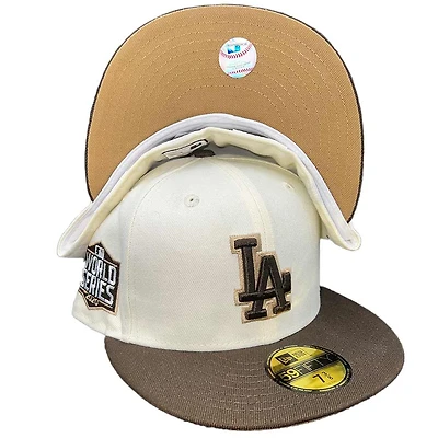 Los Angeles Dodgers Chrome Two Tone 2020 WS Patch Tan UV 59FIFTY Fitted Hat