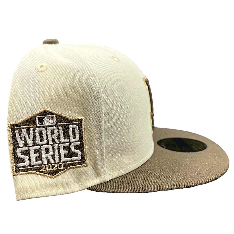Los Angeles Dodgers Chrome Two Tone 2020 WS Patch Tan UV 59FIFTY Fitted Hat