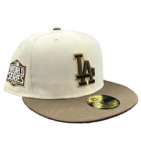 Los Angeles Dodgers Chrome Two Tone 2020 WS Patch Tan UV 59FIFTY Fitted Hat