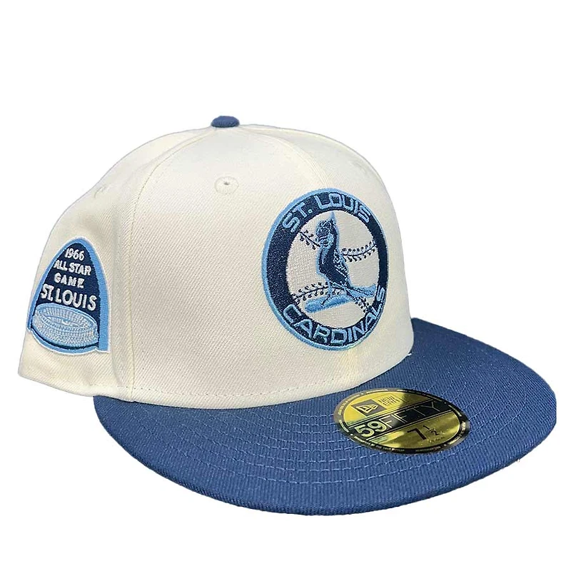 St. Louis Cardinals Chrome Two Tone 1966 All Star Game Patch Ice Blue UV 59FIFTY Fitted Hat
