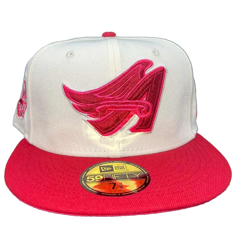 Los Angeles Angels Chrome Two Tone 40th Season Patch Energy Red UV 59FIFTY Fitted Hat