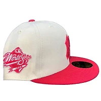 New York Yankees Chrome Two Tone 1998 WS Patch Energy Red UV 59FIFTY Fitted Hat