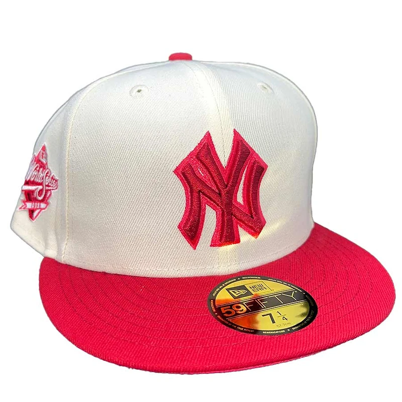New York Yankees Chrome Two Tone 1998 WS Patch Energy Red UV 59FIFTY Fitted Hat