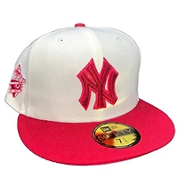 New York Yankees Chrome Two Tone 1998 WS Patch Energy Red UV 59FIFTY Fitted Hat