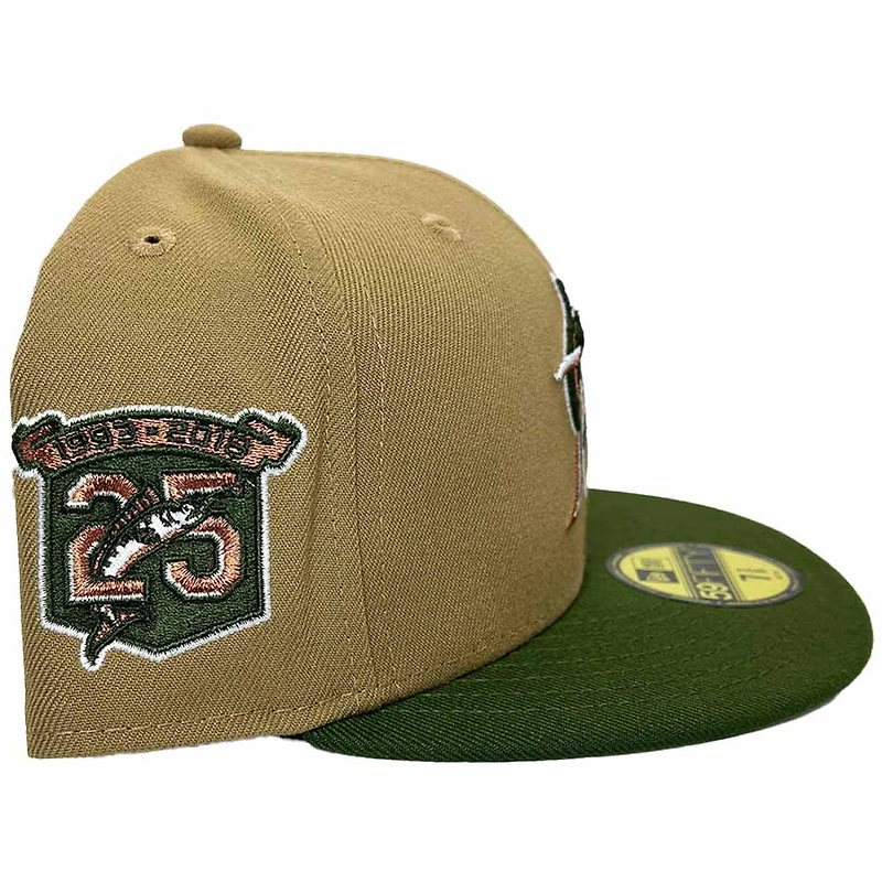 Miami Marlins Copper Fields Two Tone 25th Anniversary Patch Gray UV 59FIFTY Fitted Hat