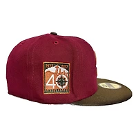 Seattle Mariners Cardinal Two Tone 40th Anniversary Patch Grey UV 59FIFTY Fitted Hat