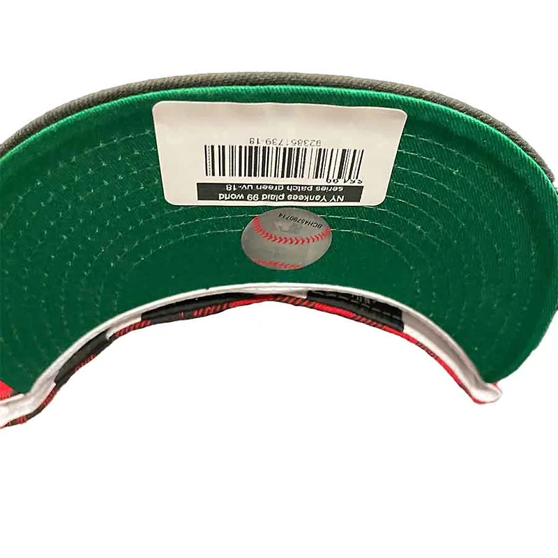New York Yankees Plaid Pro Image Sports Exclusive 1999 World Series Patch Green UV 59FIFTY Fitted Hat