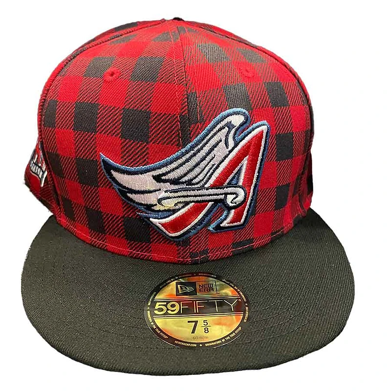 Los Angeles Angels Plaid Pro Image Sports Exclusive 40th Season Patch Green UV 59FIFTY Fitted Hat
